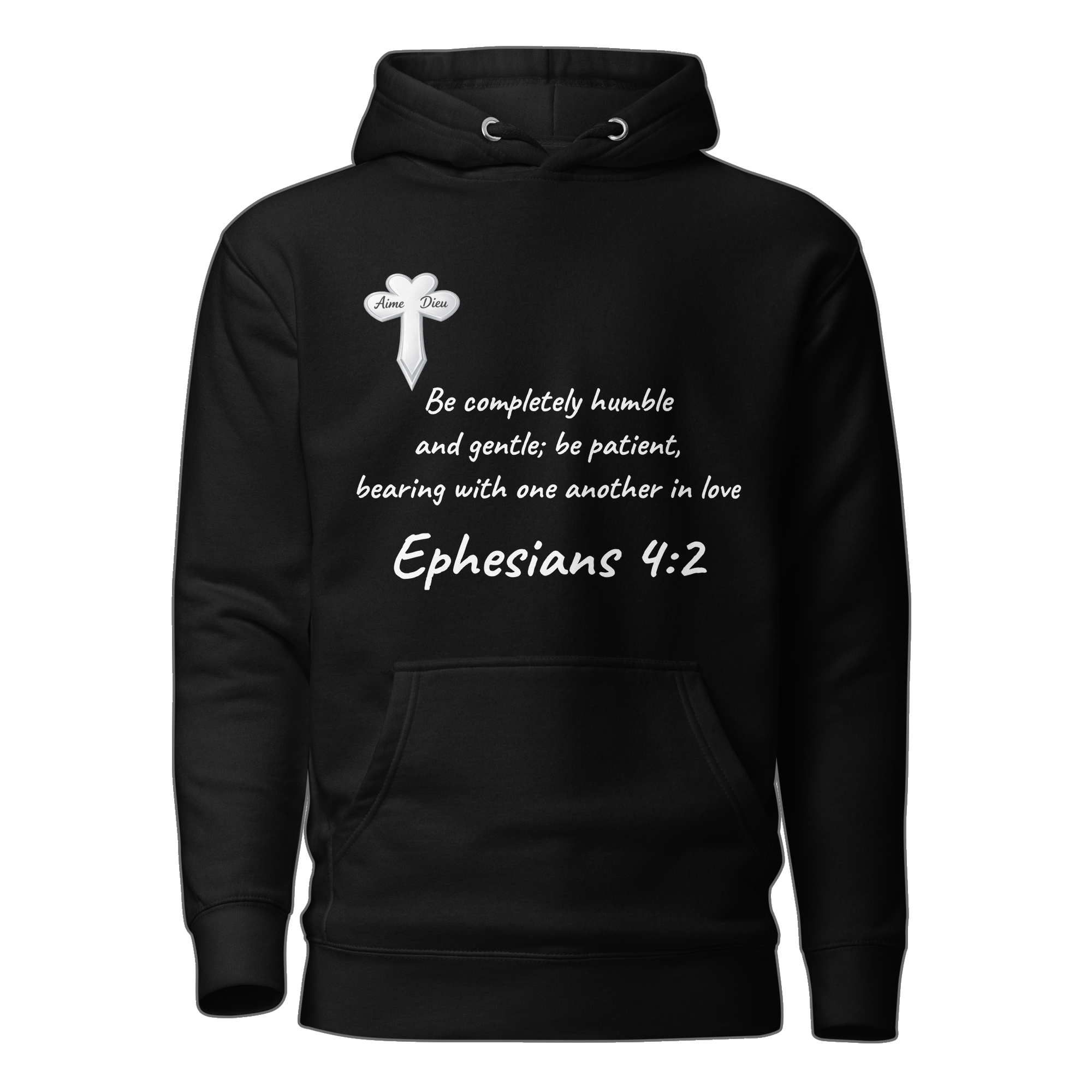 Light Over Darkness Essential Black Hoodie