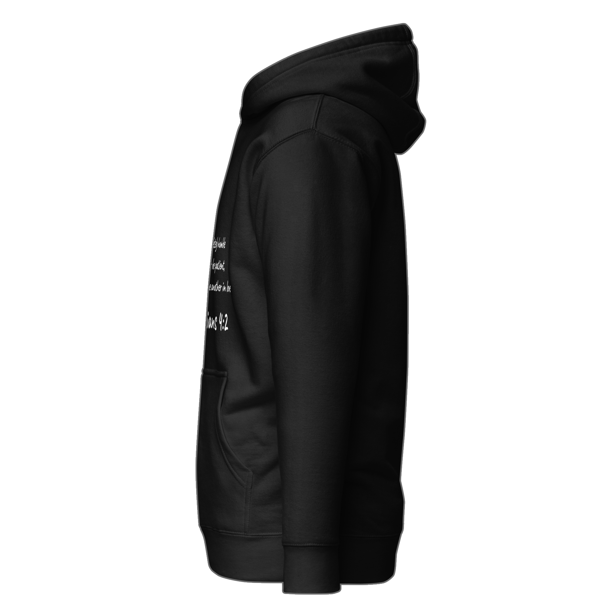 Light Over Darkness Essential Black Hoodie - Image 3