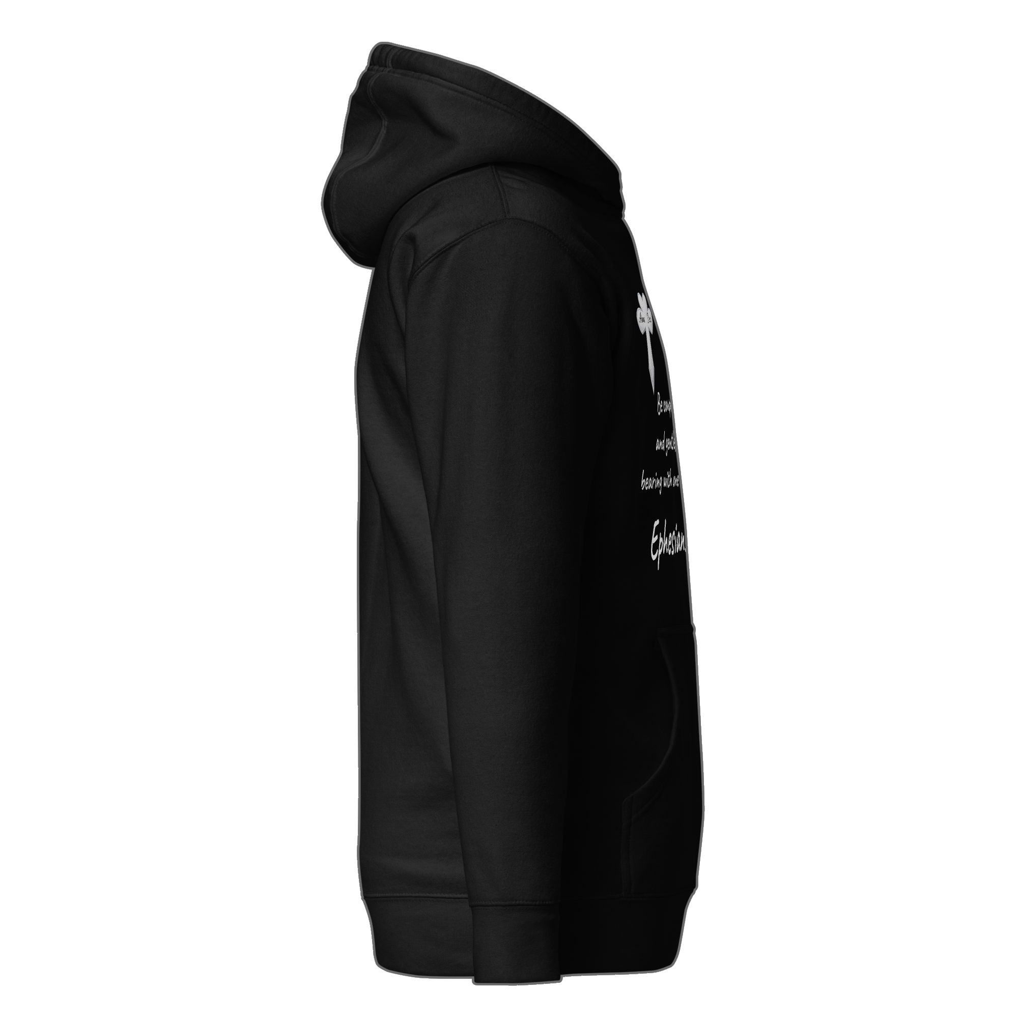 Light Over Darkness Essential Black Hoodie - Image 4