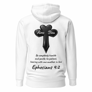 Light Over Darkness Premium White Hoodie